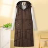 Fashion Warm Long Vest Woman Wear On Both Sides Sleeveless Parka Hooded Casual Thick Winter Women's Jackets