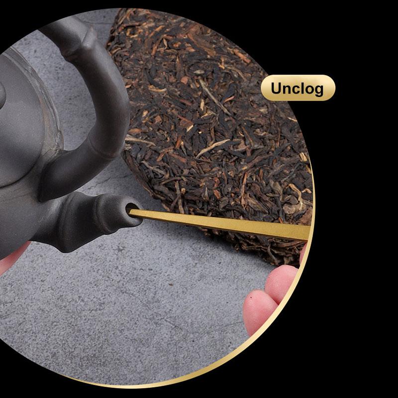 Игла для чая из нержавеющей стали Золотая Серебряная Ложка для матча Совок для чая Чайная церемония Чайная посуда Кухонный инструмент Очистка чайника Измерение чая