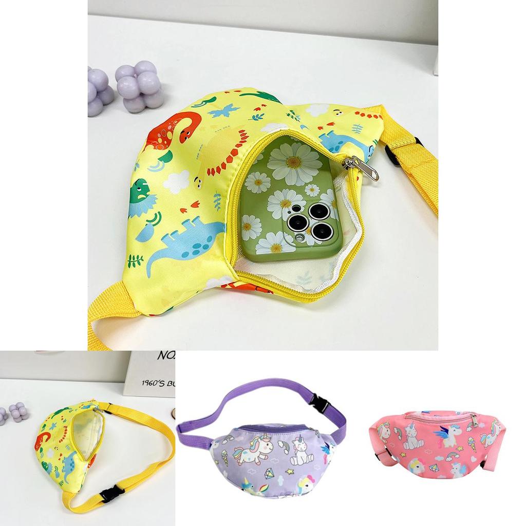 Trendy Children's Chest Bag With Cartoon Print Suitable For Boys And Girls Lightweight And Theft-proof