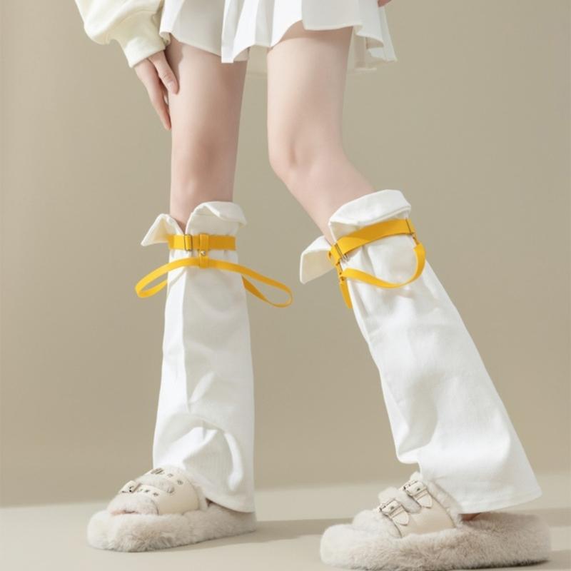 Subculture Leg Warmers for Women Girls Y2K Leg Warmer Sweet Cool Long Socks Gothic Harajuku Leg Cover Knee High Socks
