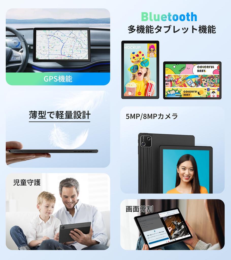 Новый для Android 15 Планшет с Android Детский ПК Режим IPS Widevine Онлайн GMS Беспроводной Разделенный экран Детский просмотр 2025, 10-дюймовый 30 ГБ+128 ГБ+1 ТБ