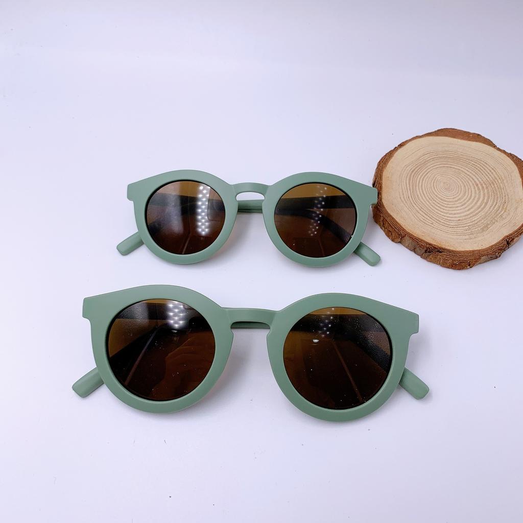 Parent-Child Fashion Matte Frame Versatile Retro Street Shot Glasses Children'S Big Face Round Adult Sunglasses Sunglasses