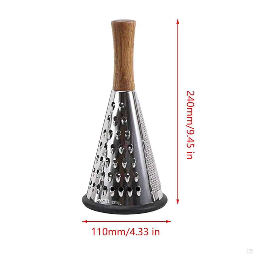 Cone Grater for Kitchen Use, Stainless Steel Tool Shredding Fruits and Vegetables
