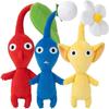 New Pikmin Plush | 3 Pcs Red Blue Yellow Pikmin Plushies Toy for Game Fans Gift | Cute Stuffed Animal Doll for Kids Boys and Girls