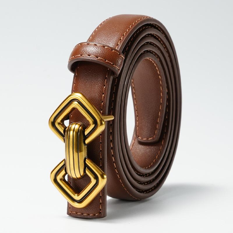 Ремни для женских платьев Стильные и тонкие ремни Универсальные юбки нового стиля Женские ремни с гладкой пряжкой