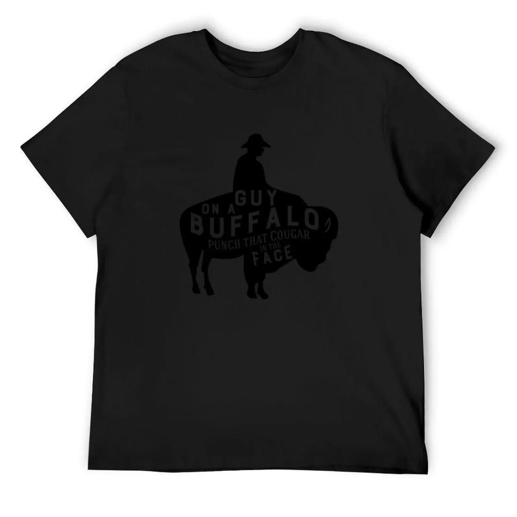 Парень на Buffalo Punch That Cougar V2 Футболка аниме одежда мужская футболка смешная футболка хлопковые футболки мужские графические