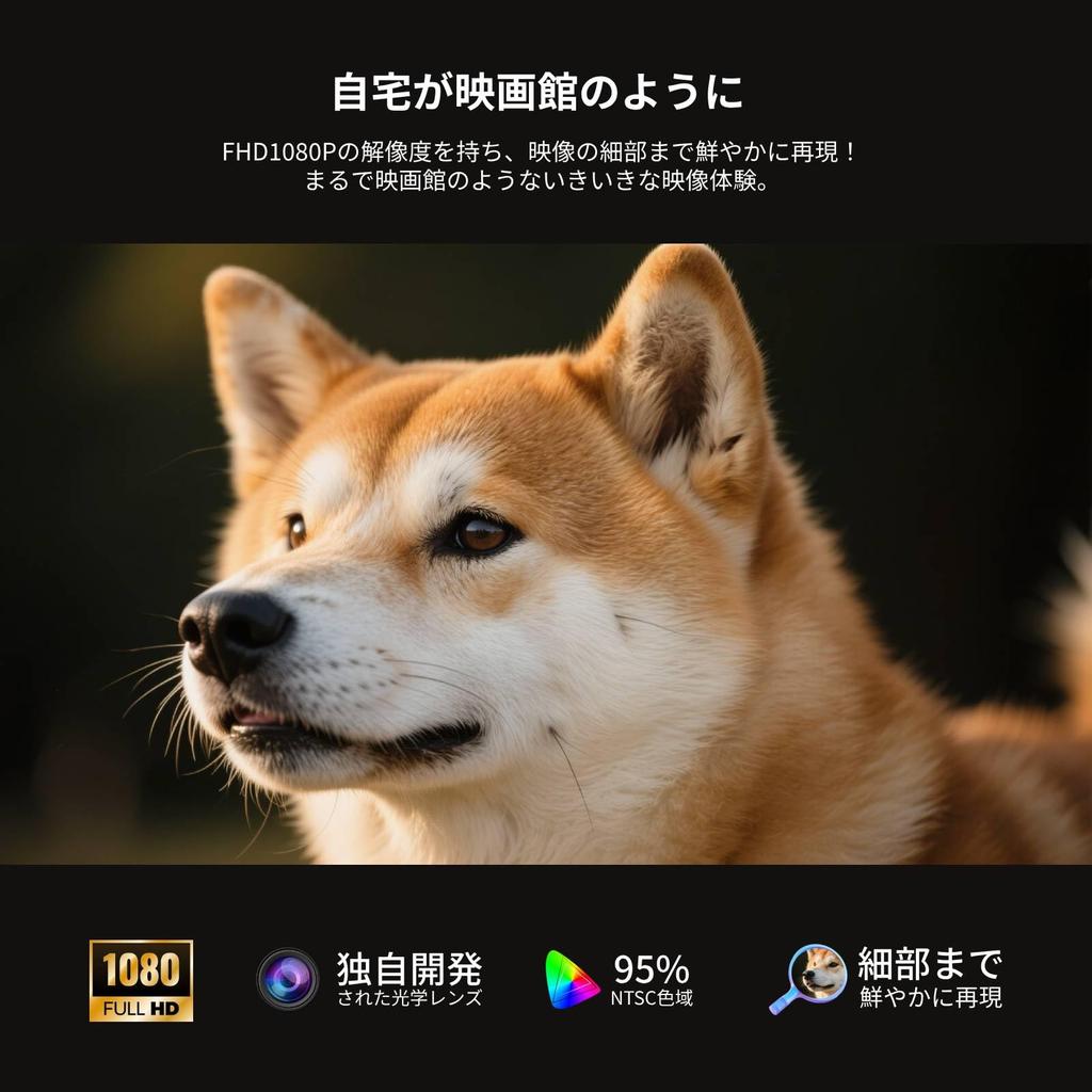 Officially Licensed by Equipped with AI Technology and Android 4K Projector for Home and Business DoIby True 1080P WiFi Bluetooth Auto Auto Keystone