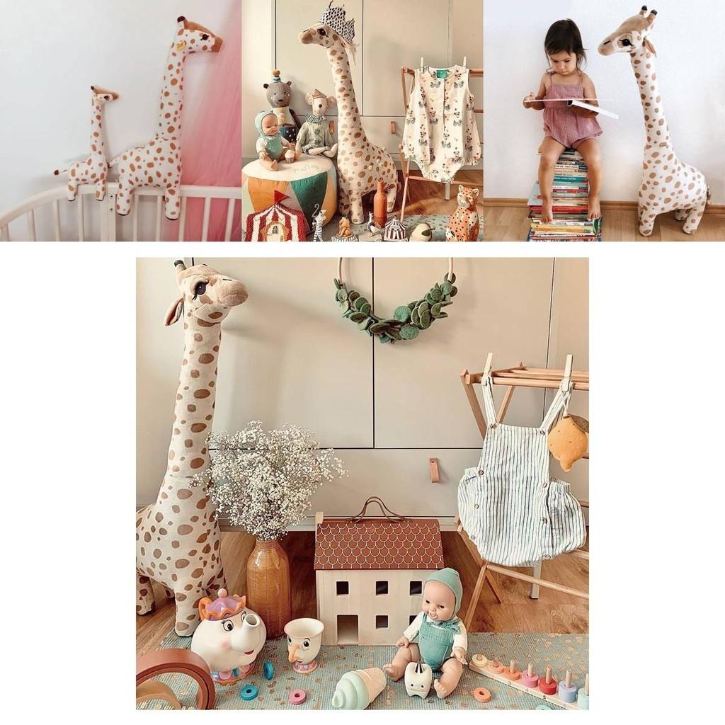 Милая плюшевая игрушка Жираф, подушка для сна для декора детской спальни и поддержки во время сна