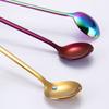 Eco-friendly Stainless Steel Kitchen Supplies Stir Spoon Tableware Ice Cream Spoons Coffee Scoop