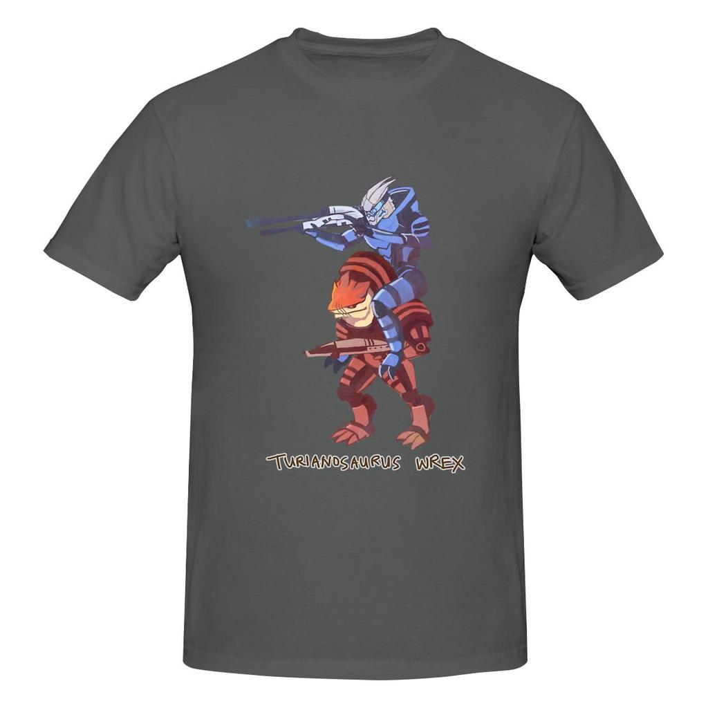 Turianosaurus Wrex Loose But Not Bulky Tshirt Urban Casual Solid Color Tee