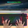 Компактная 61-клавишная механическая клавиатура с RGB-подсветкой: Портативный проводной мини-гарнитура для игр и офисного использования