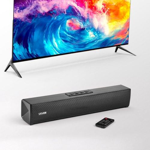 VEVOR Sound Bar for Smart TV, 2.0 Channel, 450 mm Compact Soundbar TV Speakers for Projector, Bluetooth AUX Connection, Remote Control, Easy Setup