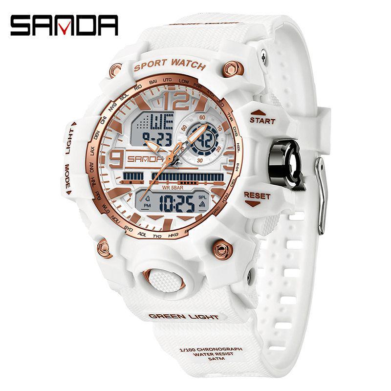 Sanda Korean Trend Multifunctional Luminous Waterproof Watch for Teens & Adults