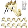 10-Piece Wall Hooks, Picture Hooks, Wall-Mounted Hooks, Drywall Hooks, Safety Stainless Steel X-Hooks, Plasterboard Pins, Three-Pin Hooks, Invisible H