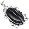 Pendant Grey Botswana Agate Gemstone Mother's Day Gift Silver Jewelry 2.25"