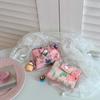 Bear Flower Coin Purse Canvas Cloth Envelope Wallets Simple Mini Cash Wallet  Female