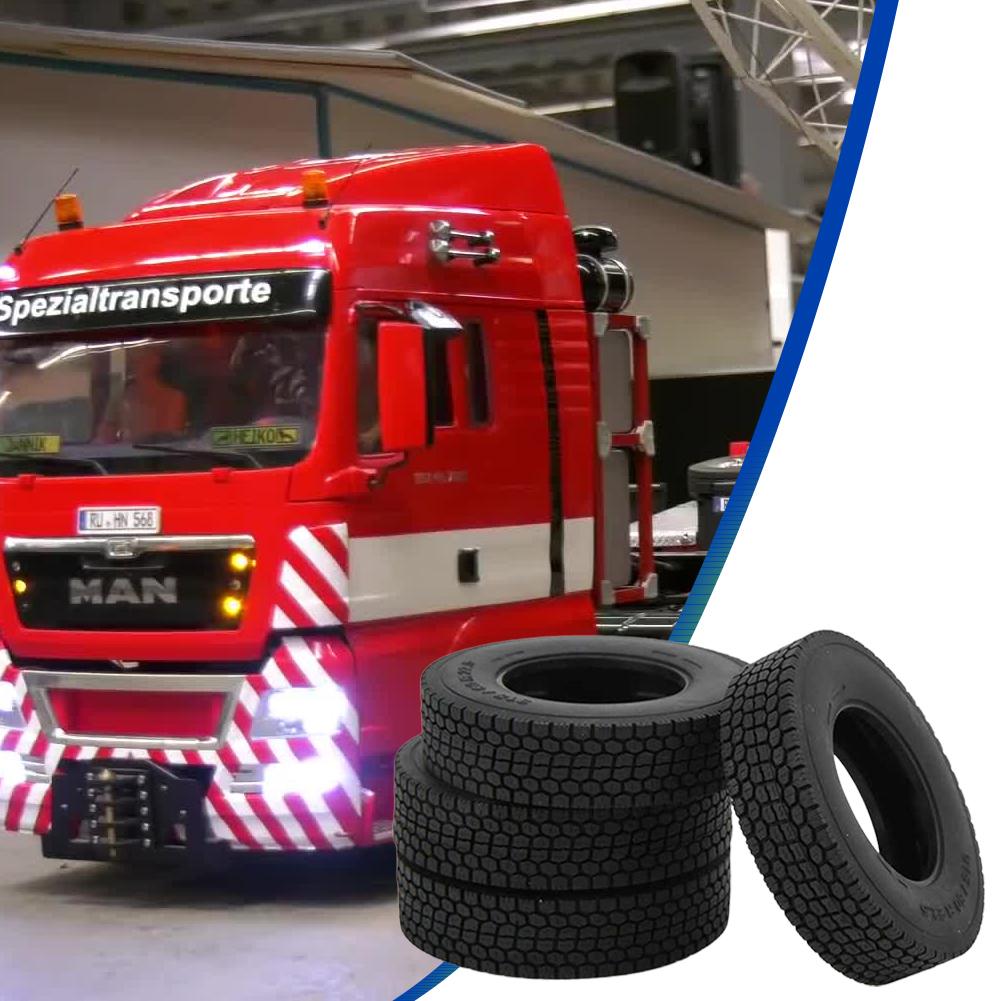 4 шт. Резиновые шины 80 * 20 мм Шины для радиоуправляемых моделей Запчасти для модернизации RC Мягкие резиновые колесные шины для 1:14 Tamiya Tractor Truck RC Car Part