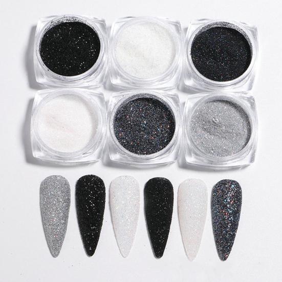 1 набор блесток для ногтей, сияющий, легкий, вставной, глянцевый, не капающий, сделай сам, сверкающий, 6 цветов, украшение для ногтей, блестки, маникюрный салон, поставка