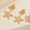 Золотые серьги ювелирные изделия креативный дизайн серьги в виде морских звезд серьги с высоким чувством стиля праздничные женские