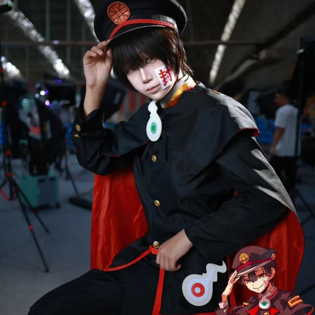 Jibaku Shounen Hanako kun Нэнэ Ясиро Косплей Костюм Парики, Хэллоуин Вечеринка