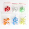 60PCS LED Diodes 5mm 3mm F3 F5 LED Light Emitting Diode Kit Red Orange Yellow Green Blue White 6 Colors