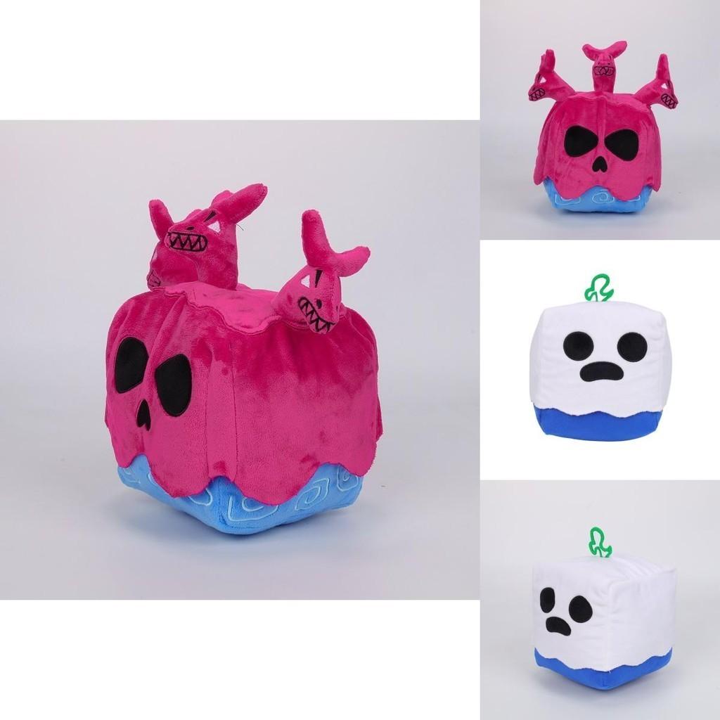 Мягкая игрушка Blox Fruits в коробке с леопардовым принтом фиолетового цвета. Мягкое и пушистое чучело для детей, высота 15 см