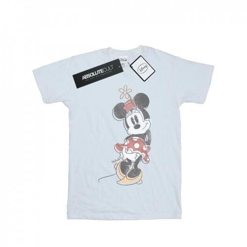 Disney Womens/Ladies Minnie Mouse Offset Cotton Boyfriend T-Shirt