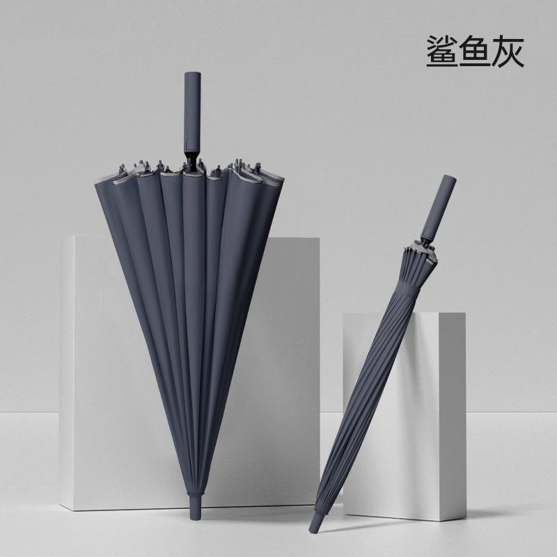 Новый японский и корейский зонт с 24 спицами, увеличенный и усиленный зонт с длинной ручкой, большой автоматический штормовой, особо ветроустойчивый, двойной