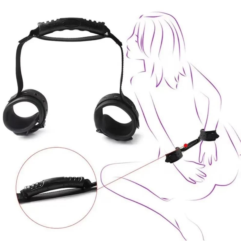 Кожаный (ПУ) ремень-наручники BDSM Фетиш SM Раб Секс-игрушка для взрослой женщины Езда на наручниках
