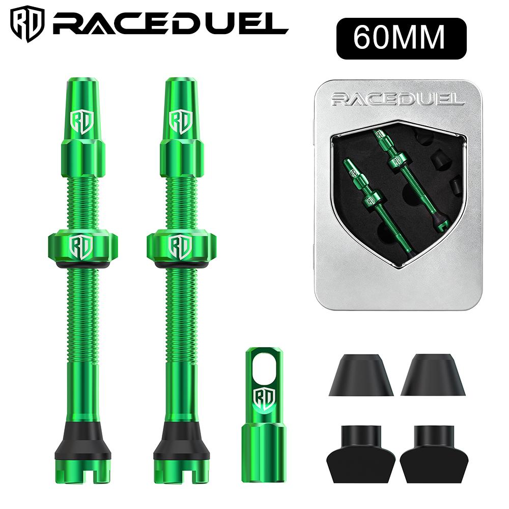 RACEDUEL Bicycle Tubeless Valve 44MM 60MM 80MM Bicycle Tubeless Tire Valve Stem Ultralight Road Bike Vacuum Presta Valves Valve Stems 1