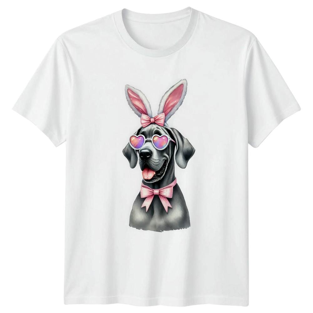 Happy Easter Great Dane Dog With Unisexs TShirt Bunny Ears Dog Pet Easter