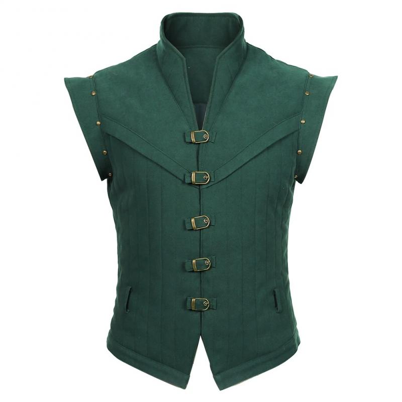 Prince Cosplay Shirt Vest Pants Uniform For Men Halloween Carnival Costumes Green Outfits With Belt Bag