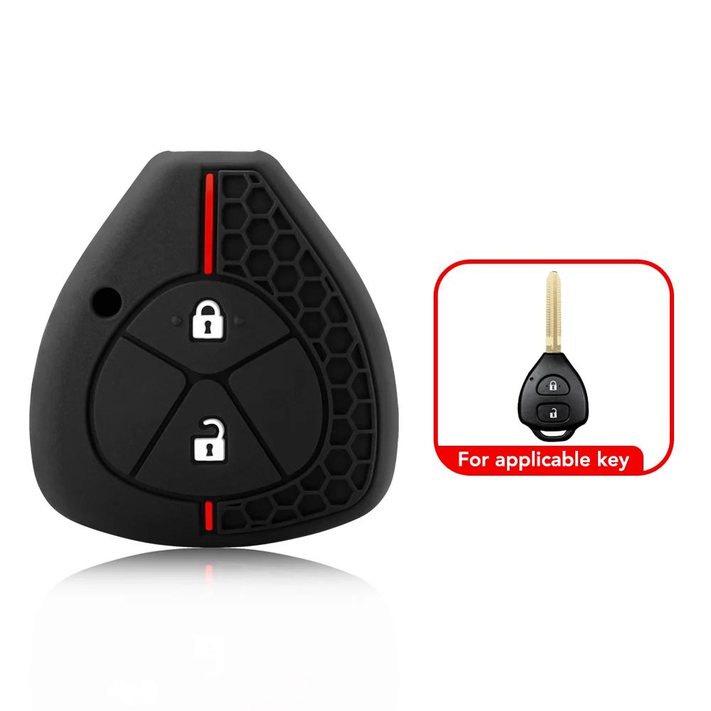 Для Toyota Corolla VIOS Camry Yaris RAV4 HiLux Cruiser Fortuner 2/4 кнопки чехол для автомобильного ключа держатель сумка чехол для автомобильного ключа