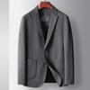 Мужской повседневный костюм весна-осень легкий роскошный деловой однотонный западный для людей среднего возраста и молодежи микроэластичный немаркий не требующий глажки пиджак