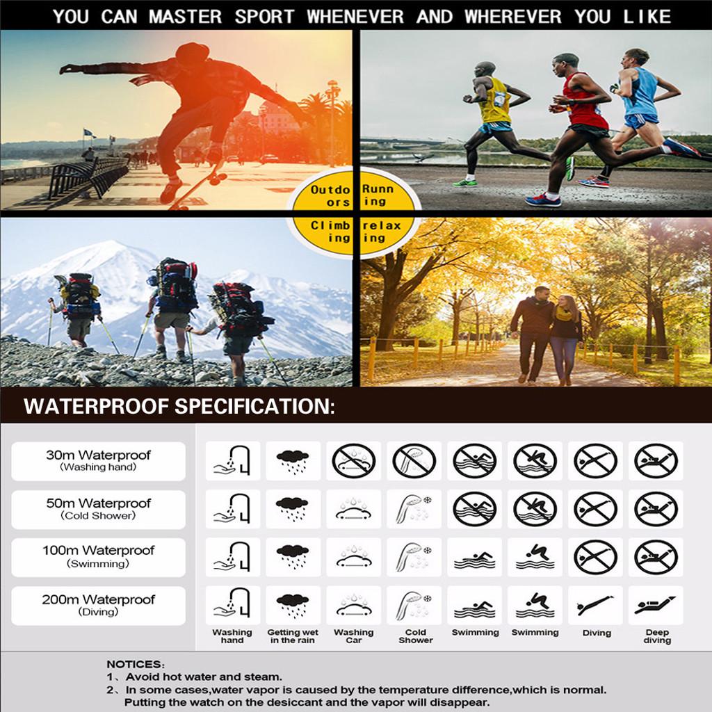 Luxury Men Analog Digital Military Sport LED Waterproof Wrist Watch