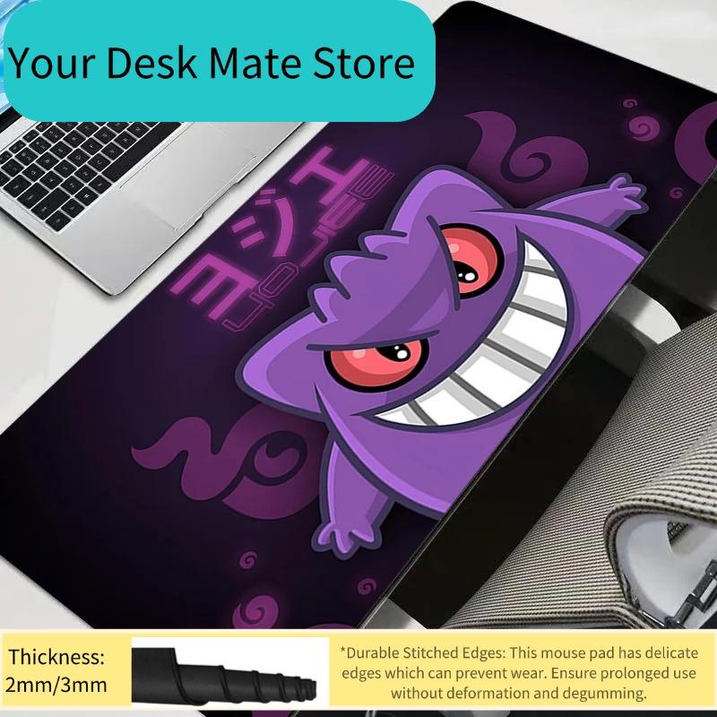 GGengar Mouse Pad Anime Large Gaming Mousepad NonSlip Rubber Base Extended Desk Mat for Computer Laptop PC Gamer