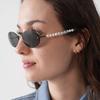 Small Frame Oval Rimless Pearl Sunglasses for Women Men Luxury Brand Vintage Sun Glasses Fashion Boundless Shades Eyewear