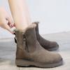 European and American Minimalist Short Boots 2023 Winter New Product Plush Warm Snow Boots Women's Flat Bottomed Short Boots
