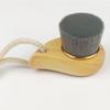 Wooden Handle Comma-shaped Super Soft Facial Cleansing Brush, Manual Facial Cleansing Brush
