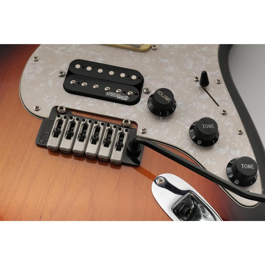 Wilkinson WVS50IIK String Pitch Tremolo Unit Bridge with Steel Block for Strat Electric Guitars Chrome 10.5mm Two-Point (USA/Mexico/Japan/Korea),