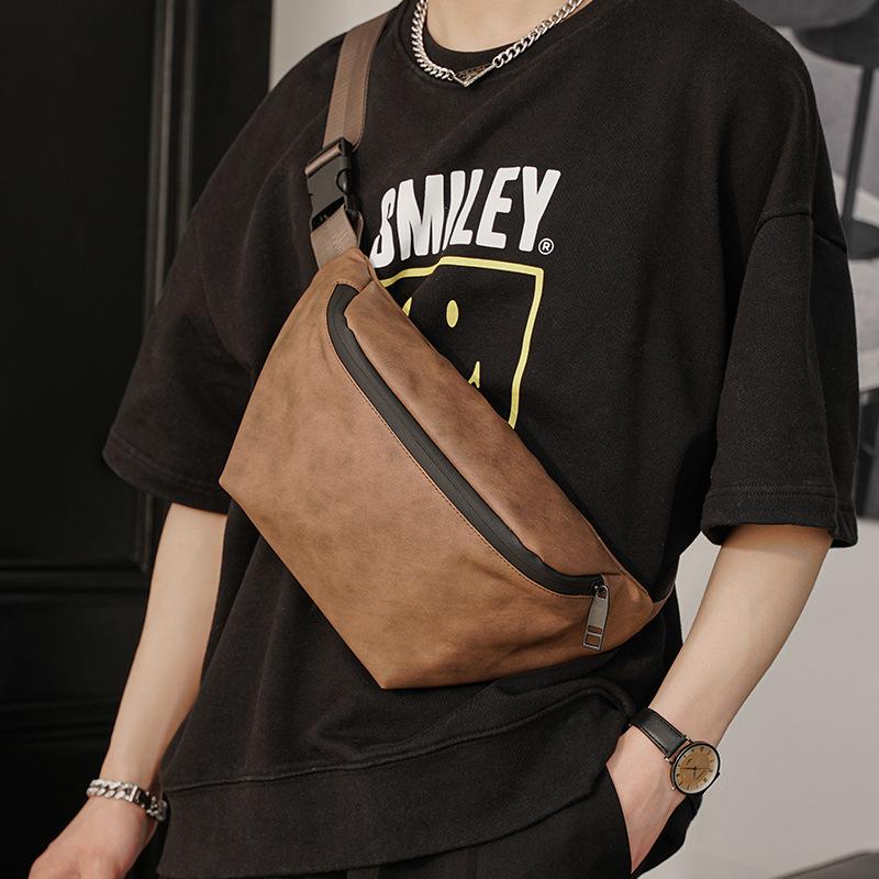 Men'S Chest Bag Tide Brand Street Outdoor Youth Messenger Bag Back Satchel Small Fanny Pack Tide