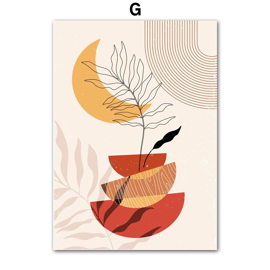 Настенная картина на холсте, красная, желтая линия, девушка, ветка ивы, минималистичные украшения для гостиной, постеры и принты, настенные панно