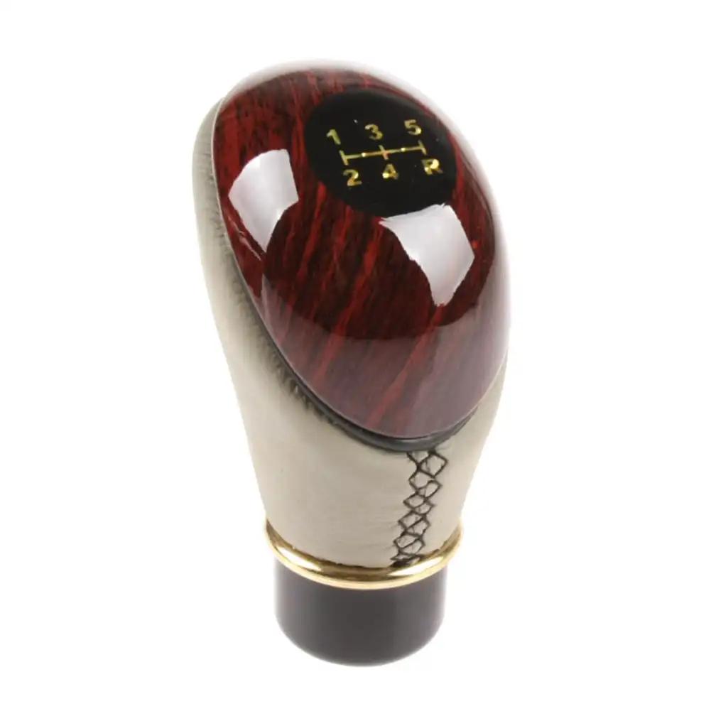 Универсальная автомобильная ручка переключения передач, деревянная искусственная кожа, автомобильный грузовик, 5-скоростной рычаг, ручная ручка переключения передач, автомобильные аксессуары