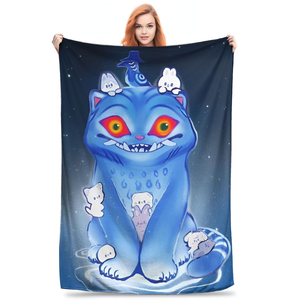 KPop Demon Hunters Huntrix Blankets Flannel Autumn/Winter Portable Soft Throw Blankets for Bedding Couch Bedspreads