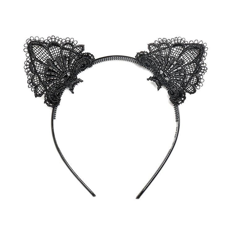 Корейская повязка на голову с ушками кошки Fan Lei: Милый аксессуар Catwoman для рождественских вечеринок