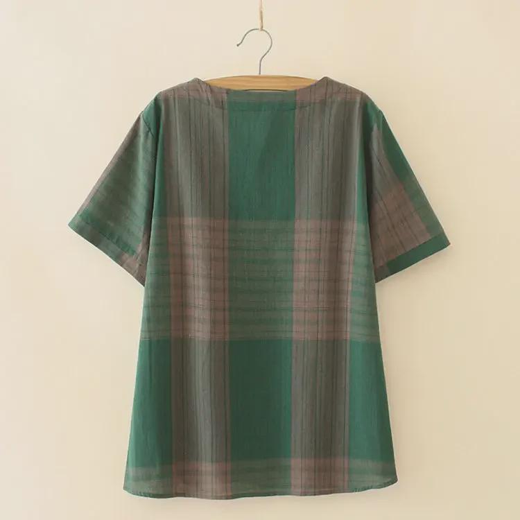 Лето 2022 г. Женский комплект из двух предметов в корейскую клетку: Универсальные повседневные брюки и свободный топ для женщин