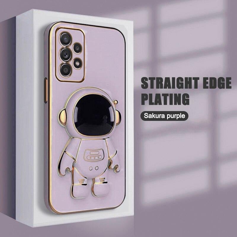Роскошный чехол-подставка с астронавтом для Samsung Galaxy A53 A73 A13 A52 A72 A32 A22 A23 A12 A51 A71 A52S 5G 4G, держатель для телефона, мягкий чехол