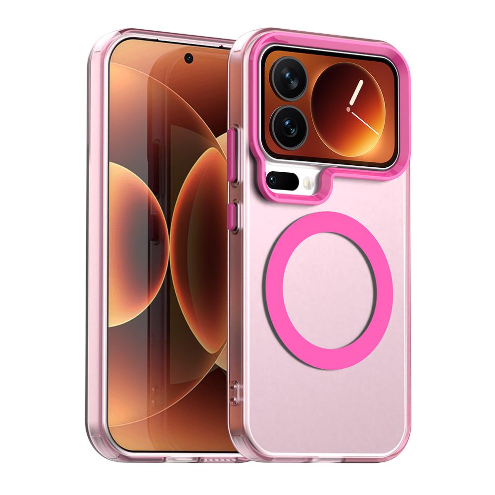 For iPhone 13 Pro Max Magnetic Case TPU + PC Clear Protective Phone Cover Compatible with MagSafe