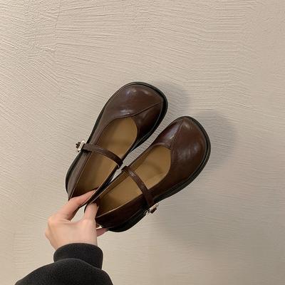 Женские лоферы Туфли Сабо Платформа Круглый носок Повседневные женские кроссовки Балетки Оксфорды Британский стиль Осень С мелким вырезом Слипоны Cr