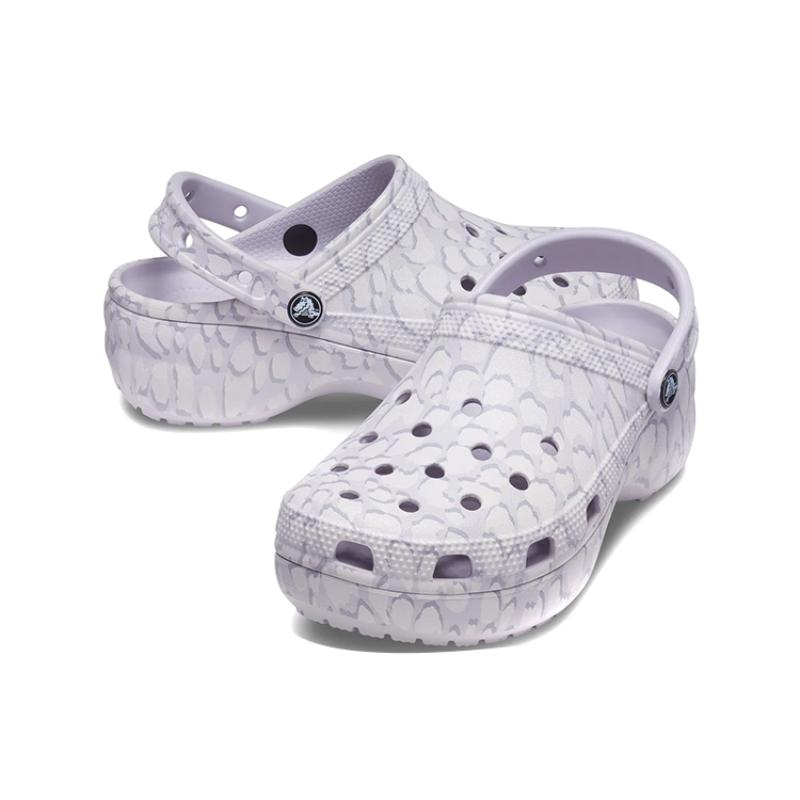 Crocs Классические клоги Платформа 4 Противоскользящие Женские Фиолетовые